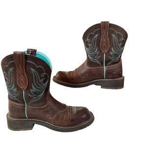 Ariat Fatbaby Heritage Dapper Western Boot Size 10C in Royal Chocolate Brown